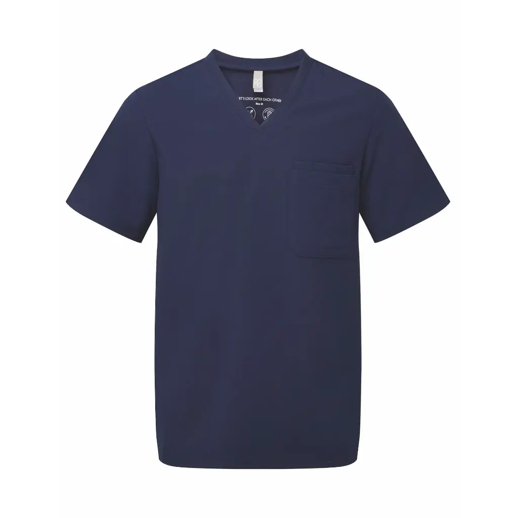 mens-scrubs-limitless-stretch-tunic-navy-front-NN200.webp