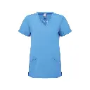 womens-scrubs-invincible-stretch-tunic-ceil-blue-front-NN310.webp