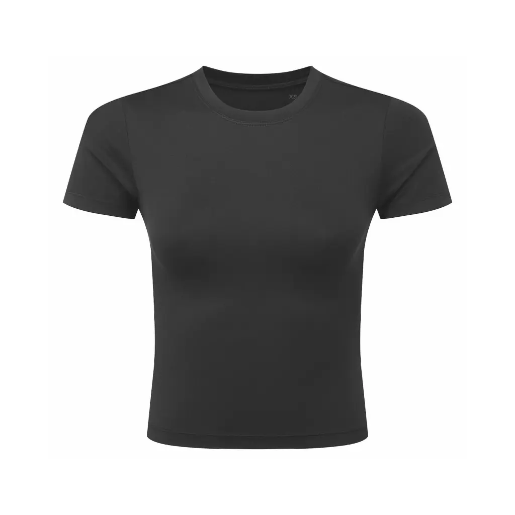 womens-luxury-fitted-tshirt-black-front-TR653.webp